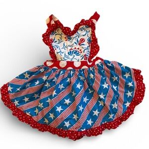 Jelly The Pug | Stars and Stripes Romper | 9 months